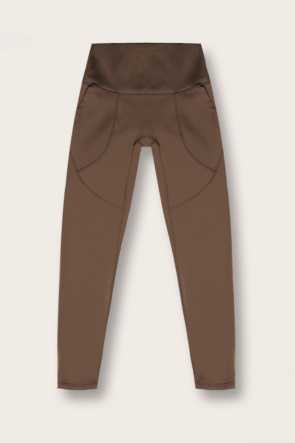 Soft Recycled Leggings With Pockets - Cappuccino