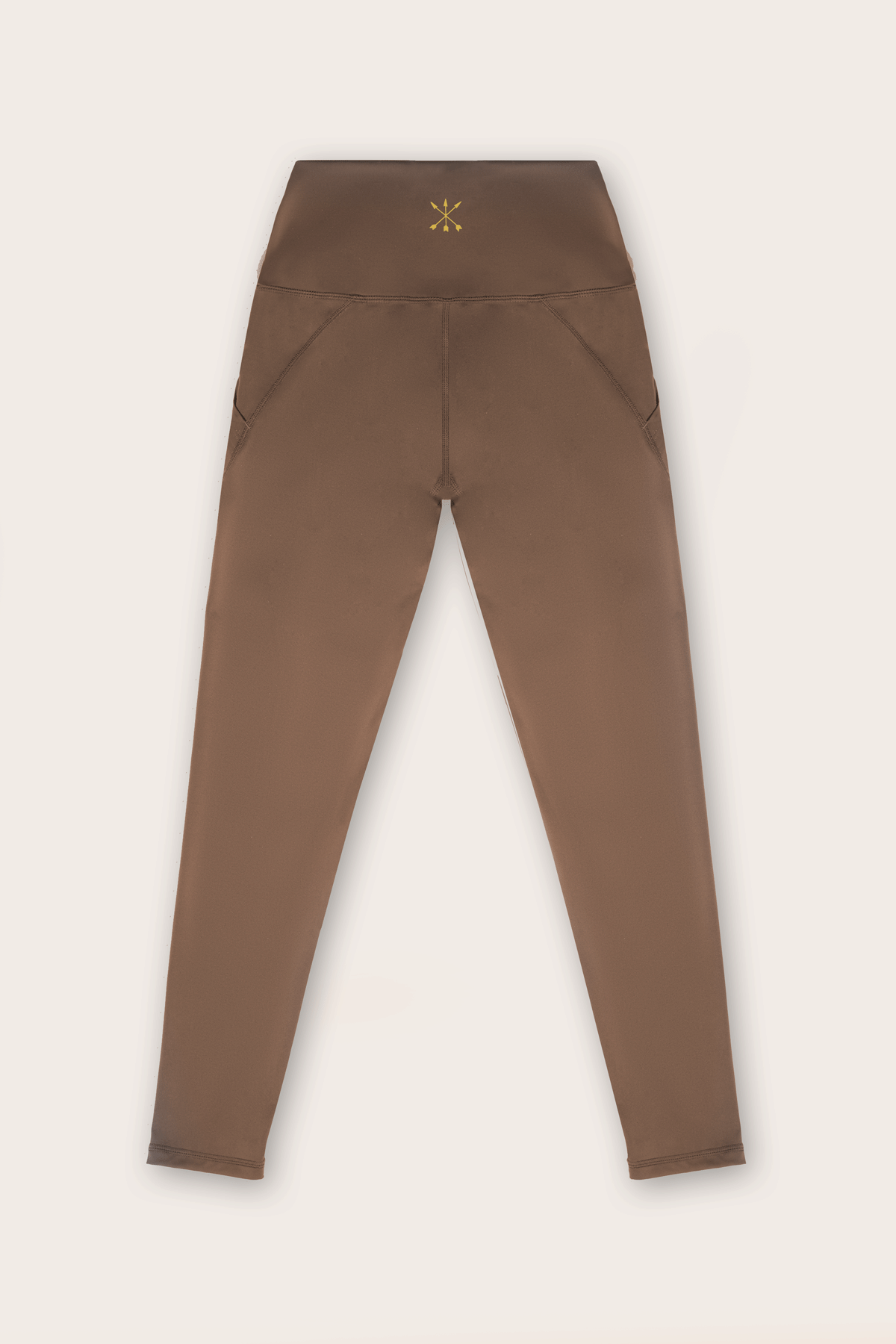Soft Recycled Leggings With Pockets - Cappuccino back
