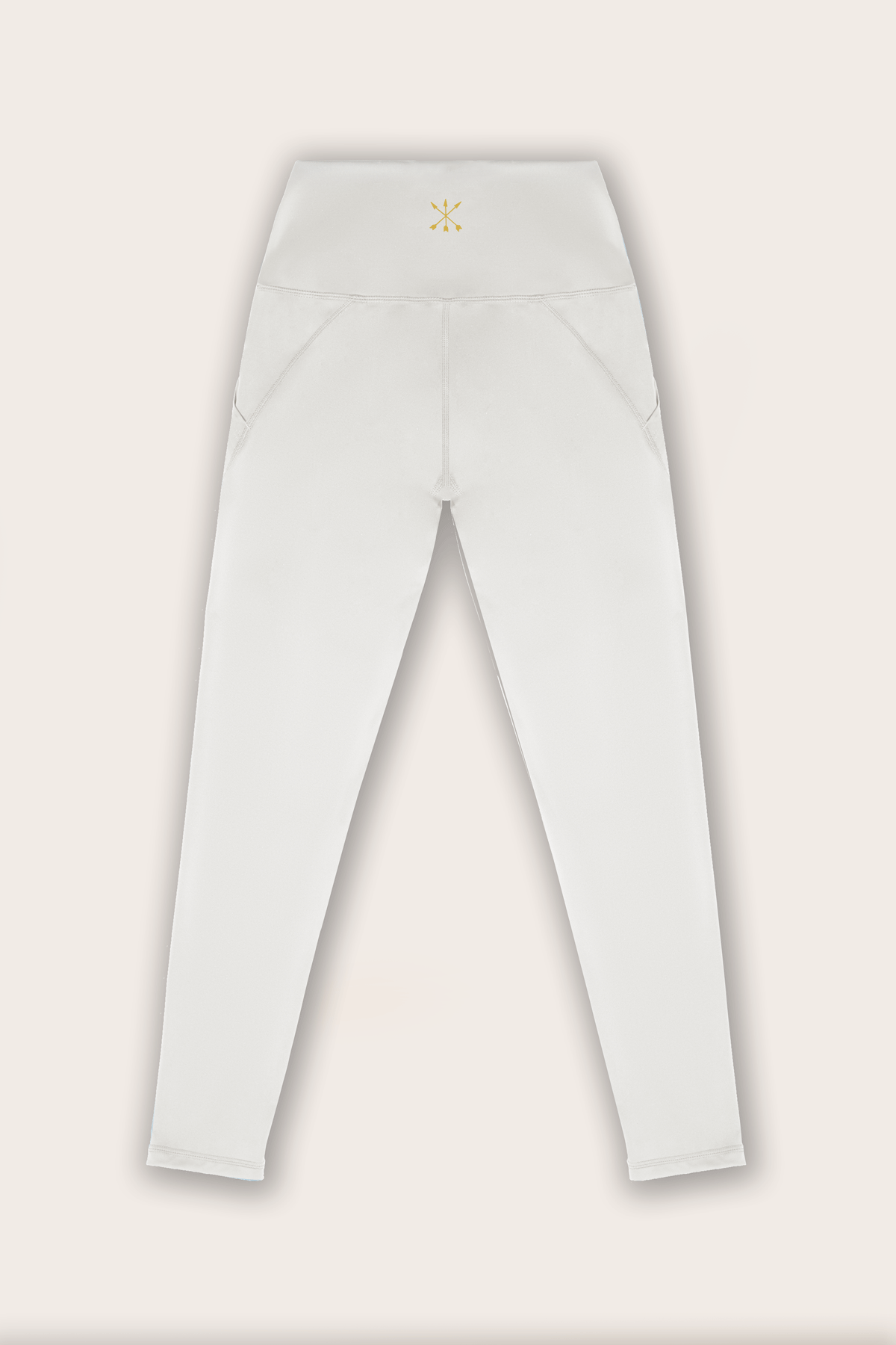 Soft Recycled Leggings With Pockets - Oatmeal back