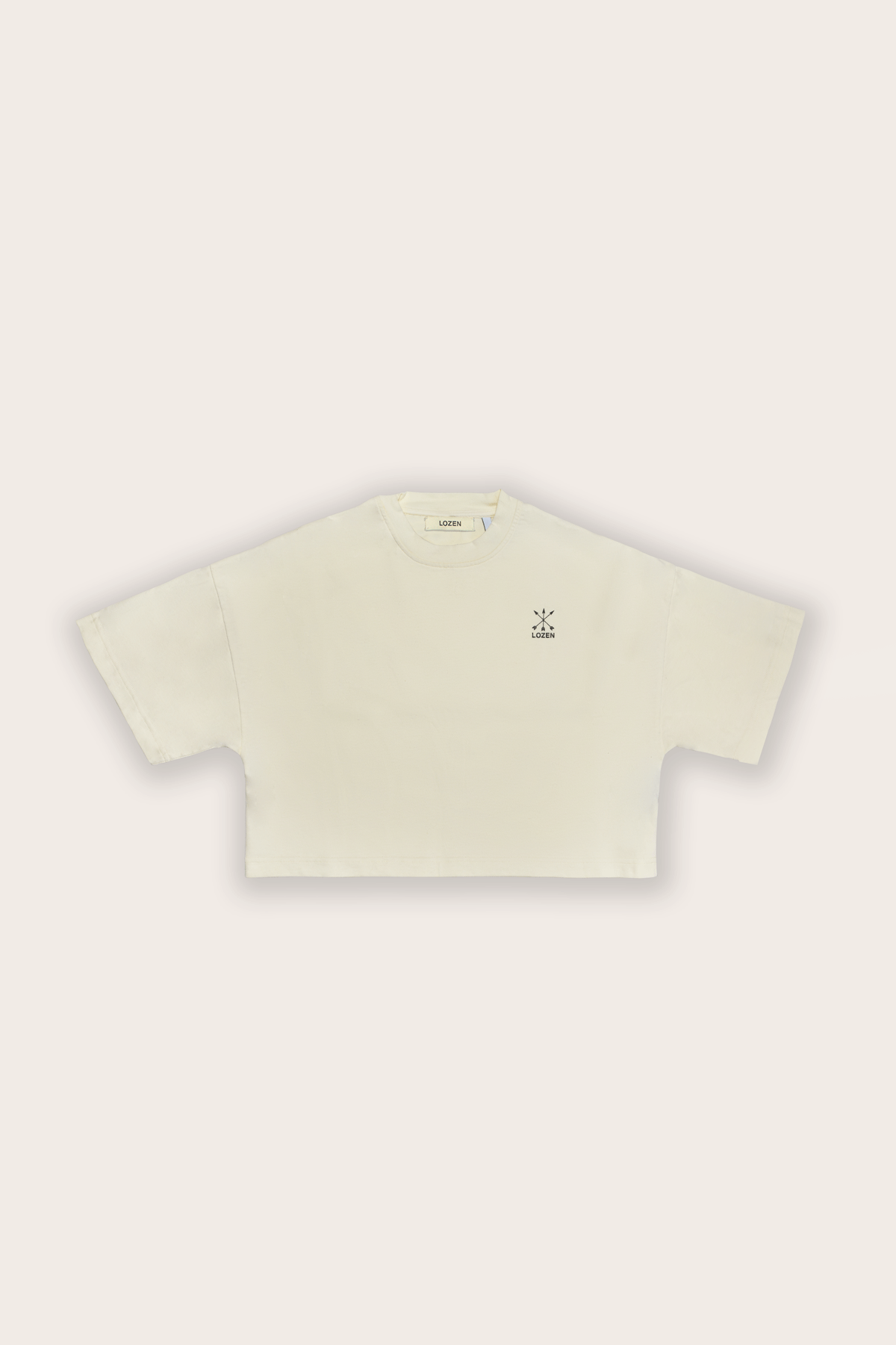 Organic crop top - Cream