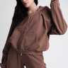 Organic Hoody - Chocolate on model with matching joggers