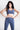 Soft Recycled Sports Bra - Blue on model with matching leggings