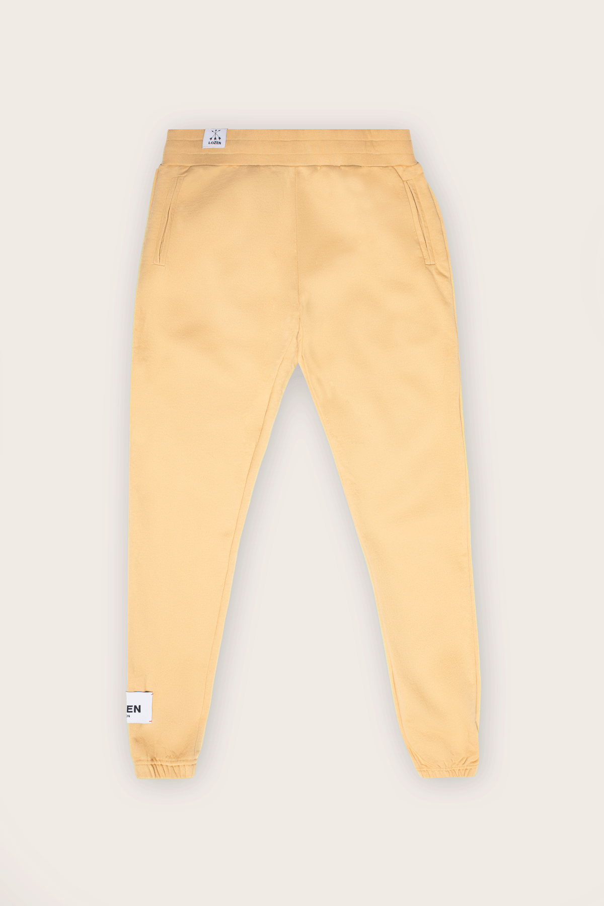 Organic Cotton Drawstring Joggers - Sand