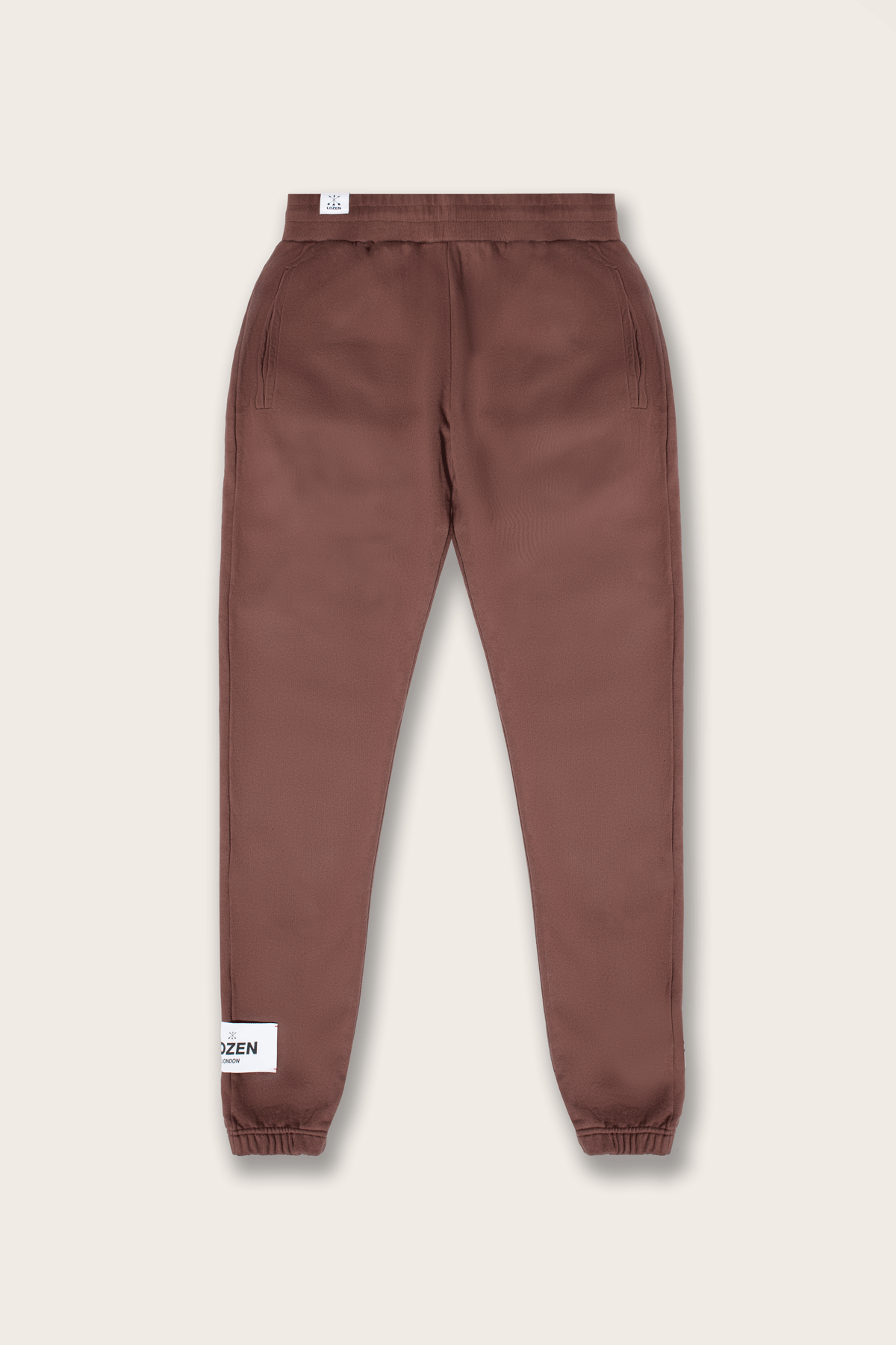 Organic Cotton Drawstring Joggers - Chocolate