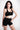 Soft Recycled Sports Bra - Black on model with matching shorts