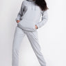Recycled Cotton Hoody - Grey on model with hands in the pockets