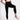 Soft Recycled Leggings With Pockets - Black on model with 1 leg up