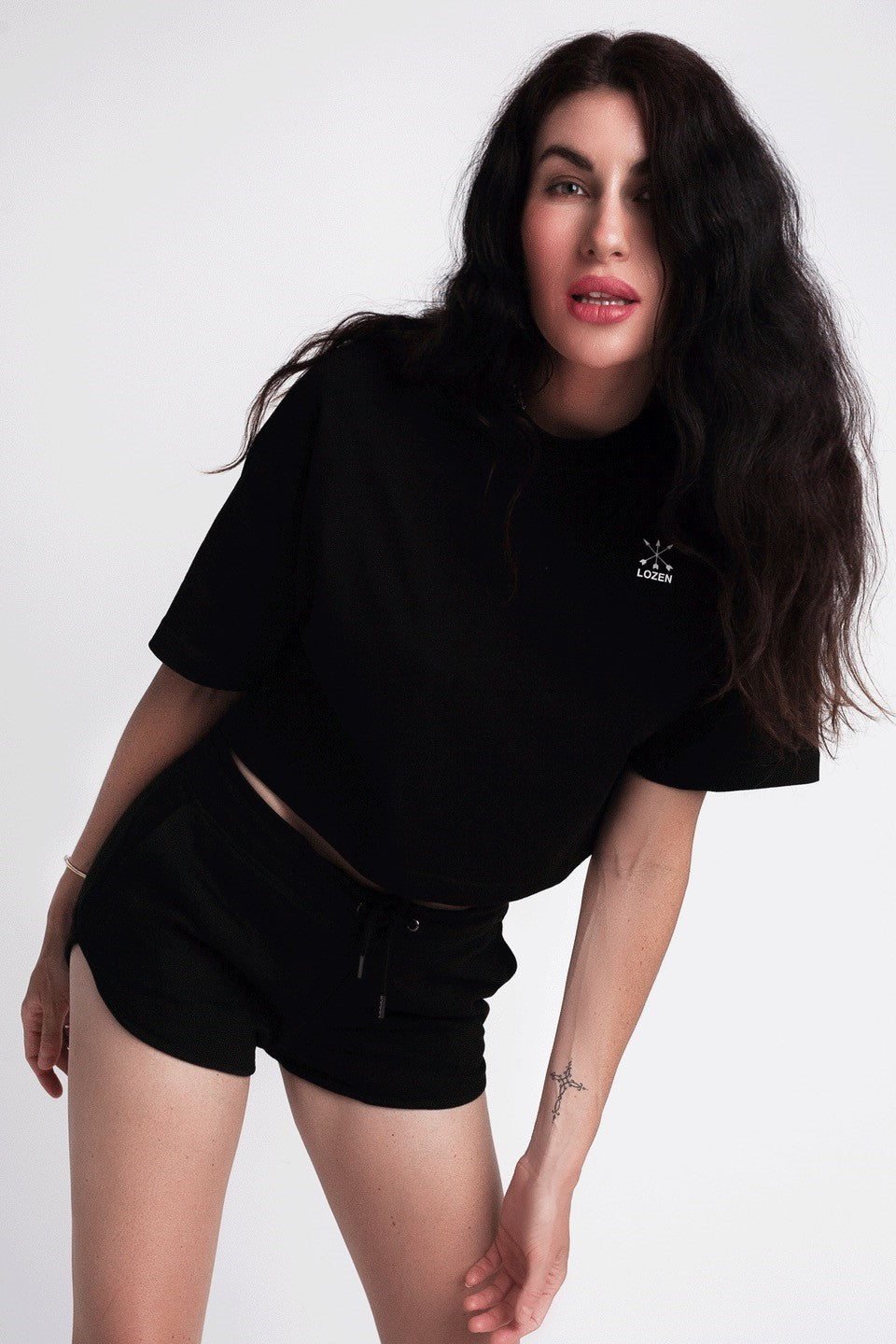 Organic crop top - Black
