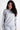 Recycled Cotton Sweater - Grey on model